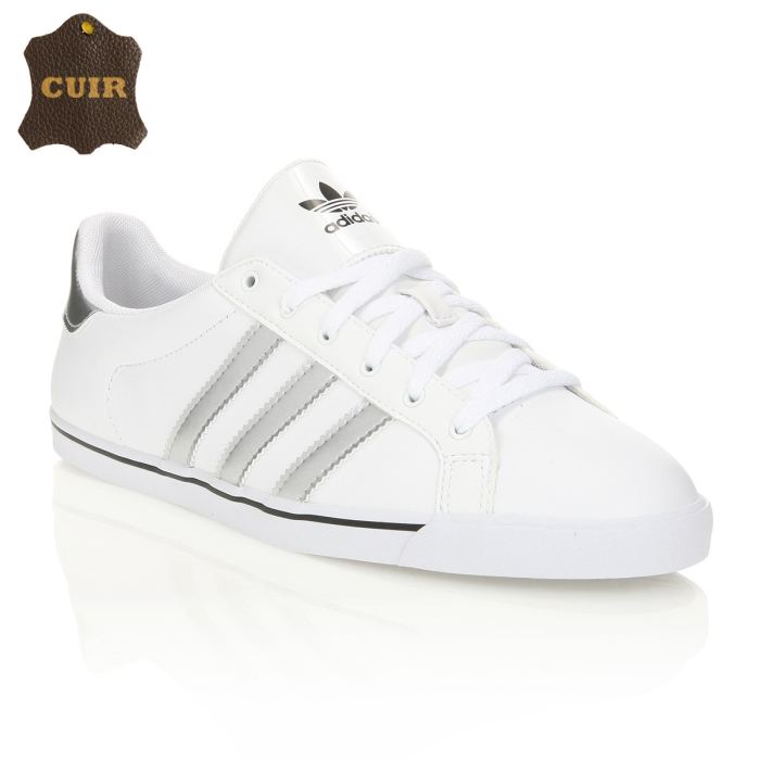 adidas blanche et argent homme
