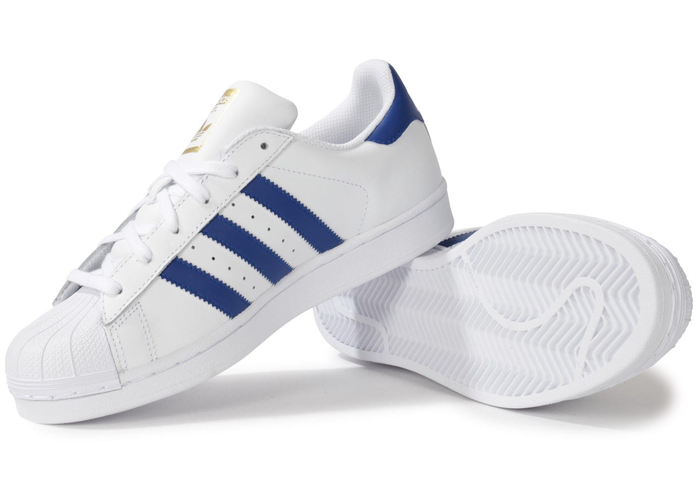 superstar blanche et bleu femme