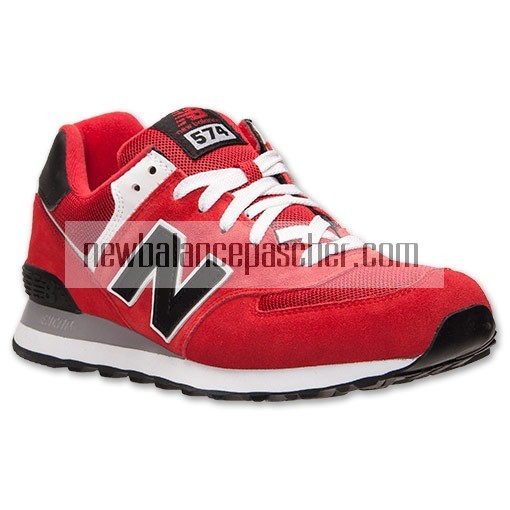 new balance 574 homme rouge