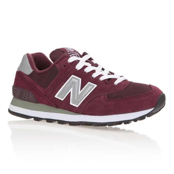 new balance 574 rouge bordeaux femme